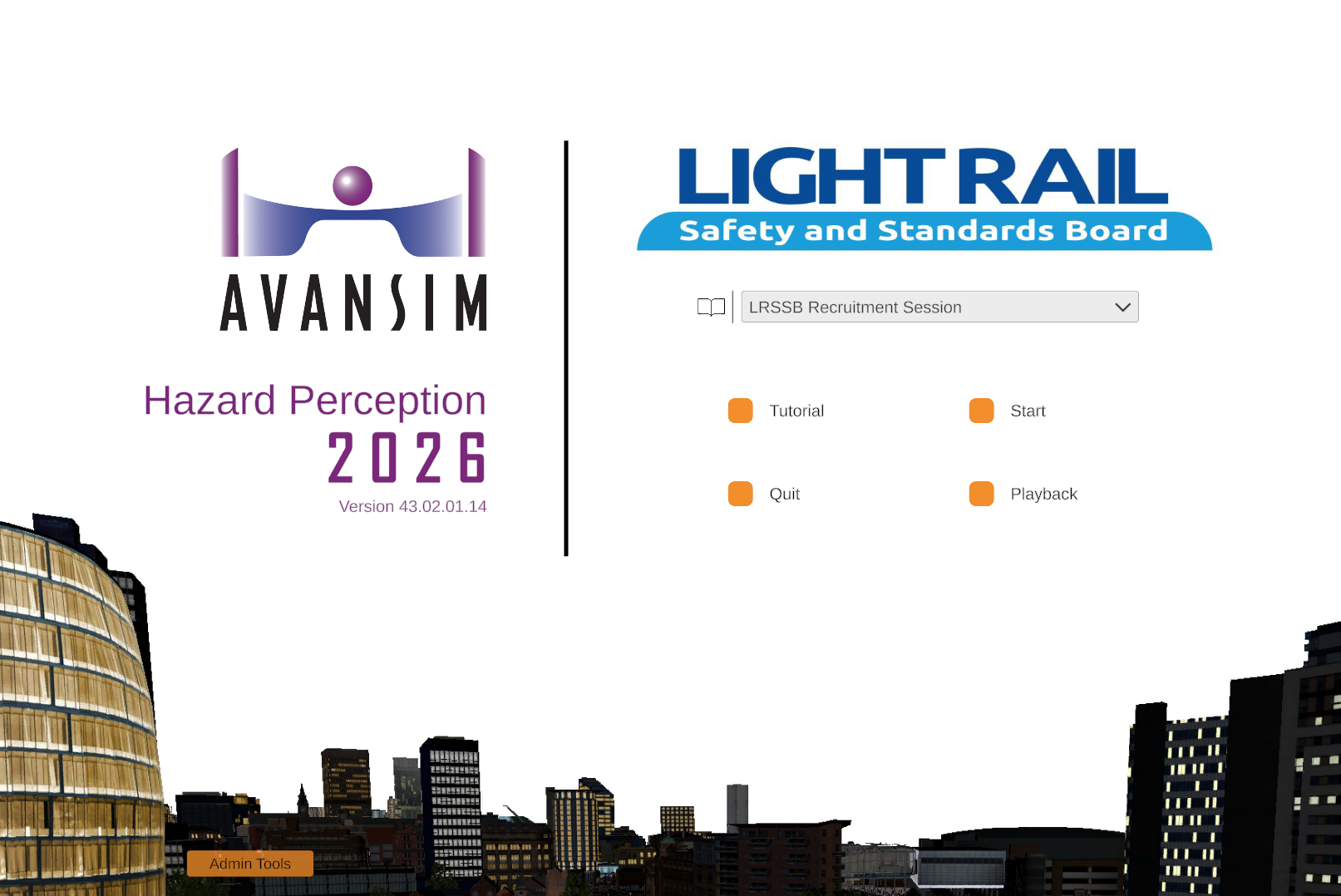Hazard Perception training software interface